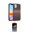 ieg™ iPhone 11 Kılıf Doruk Serisi - Siyah Buffer Hayalet Cam Ekran Koruyucu