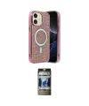ieg™ iPhone 11 Kılıf Eksen Çizgi - Siyah 34D Hayalet Izgaralı Cam