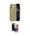 ieg™ iPhone 11 Kılıf Eksen Çizgi - Siyah 3D Antistatik Mat Seramik Nano Ekran Koruyucu