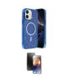 ieg™ iPhone 11 Kılıf Eksen Çizgi - Siyah 3D Antistatik Mat Seramik Nano Ekran Koruyucu