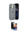 ieg™ iPhone 11 Kılıf Eksen Çizgi - Siyah 3D Antistatik Mat Seramik Nano Ekran Koruyucu