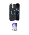 ieg™ iPhone 11 Kılıf Eksen Çizgi - Siyah Bilvis 5in1 3D Magic Cam Ekran Koruyucu