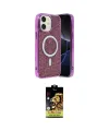 ieg™ iPhone 11 Kılıf Eksen Çizgi - Siyah Buffer Cam Ekran Koruyucu