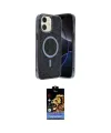 ieg™ iPhone 11 Kılıf Eksen Çizgi - Siyah Buffer Hayalet Cam Ekran Koruyucu