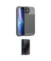 ieg™ iPhone 11 Kılıf Eksen Form Prime - Siyah 3D Antistatik Hayalet Cam Ekran Koruyucu