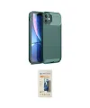 ieg™ iPhone 11 Kılıf Eksen Form Prime - Siyah 6D Mat Seramik Hayalet Nano Ekran Koruyucu