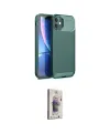 ieg™ iPhone 11 Kılıf Eksen Form Prime - Siyah Bilvis 3D Cam Ekran Koruyucu