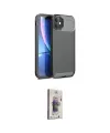 ieg™ iPhone 11 Kılıf Eksen Form Prime - Siyah Bilvis 3D Cam Ekran Koruyucu