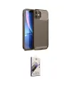 ieg™ iPhone 11 Kılıf Eksen Form Prime - Siyah Bilvis 3D Mat Cam Ekran Koruyucu