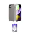 ieg™ iPhone 11 Kılıf Eksen Form Prime - Siyah Bilvis 5in1 3D Magic Cam Ekran Koruyucu