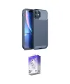 ieg™ iPhone 11 Kılıf Eksen Form Prime - Siyah Bilvis 5in1 3D Magic Cam Ekran Koruyucu