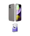 ieg™ iPhone 11 Kılıf Eksen Form Prime - Siyah Bilvis 5in1 5D Magic Hayalet Cam Ekran Koruyucu
