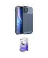 ieg™ iPhone 11 Kılıf Eksen Form Prime - Siyah Bilvis 5in1 5D Magic Hayalet Cam Ekran Koruyucu