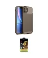 ieg™ iPhone 11 Kılıf Eksen Form Prime - Siyah Buffer Cam Ekran Koruyucu