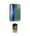 ieg™ iPhone 11 Kılıf Eksen Form Prime - Siyah Buffer Cam Ekran Koruyucu
