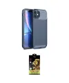 ieg™ iPhone 11 Kılıf Eksen Form Prime - Siyah Buffer Cam Ekran Koruyucu