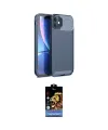 ieg™ iPhone 11 Kılıf Eksen Form Prime - Siyah Buffer Hayalet Cam Ekran Koruyucu