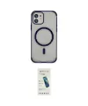 ieg™ iPhone 11 Kılıf Eksen Klasik Koleksiyonu - Şeffaf Pasifik Cam Ekran Koruyucu