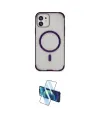 ieg™ iPhone 11 Kılıf Eksen Klasik Koleksiyonu - Siyah 3D Antistatik Cam Ekran Koruyucu