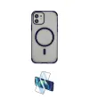 ieg™ iPhone 11 Kılıf Eksen Klasik Koleksiyonu - Siyah 3D Antistatik Cam Ekran Koruyucu
