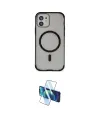 ieg™ iPhone 11 Kılıf Eksen Klasik Koleksiyonu - Siyah 3D Antistatik Cam Ekran Koruyucu