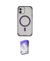 ieg™ iPhone 11 Kılıf Eksen Klasik Koleksiyonu - Siyah Bilvis 5in1 3D Magic Cam Ekran Koruyucu