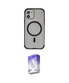ieg™ iPhone 11 Kılıf Eksen Klasik Koleksiyonu - Siyah Bilvis 5in1 3D Magic Cam Ekran Koruyucu
