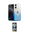 ieg™ iPhone 11 Kılıf Eksen Minimal Özel Seri - Siyah 34D Hayalet Izgaralı Cam