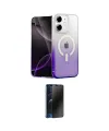 ieg™ iPhone 11 Kılıf Eksen Minimal Özel Seri - Siyah 3D Antistatik Hayalet Cam Ekran Koruyucu