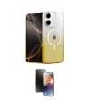 ieg™ iPhone 11 Kılıf Eksen Minimal Özel Seri - Siyah 3D Antistatik Mat Seramik Nano Ekran Koruyucu