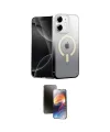 ieg™ iPhone 11 Kılıf Eksen Minimal Özel Seri - Siyah 3D Antistatik Mat Seramik Nano Ekran Koruyucu