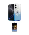 ieg™ iPhone 11 Kılıf Eksen Minimal Özel Seri - Siyah Buffer Hayalet Cam Ekran Koruyucu