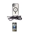 ieg™ iPhone 11 Kılıf Eksen Özel Seri - Siyah 34D Hayalet Izgaralı Cam