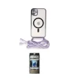 ieg™ iPhone 11 Kılıf Eksen Özel Seri - Siyah 34D Hayalet Izgaralı Cam