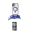 ieg™ iPhone 11 Kılıf Eksen Özel Seri - Siyah 34D Hayalet Izgaralı Cam