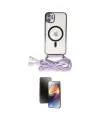 ieg™ iPhone 11 Kılıf Eksen Özel Seri - Siyah 3D Antistatik Mat Seramik Nano Ekran Koruyucu