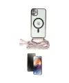 ieg™ iPhone 11 Kılıf Eksen Özel Seri - Siyah 3D Antistatik Mat Seramik Nano Ekran Koruyucu