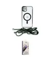 ieg™ iPhone 11 Kılıf Eksen Özel Seri - Siyah Bilvis 3D Mat Cam Ekran Koruyucu