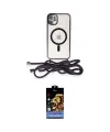 ieg™ iPhone 11 Kılıf Eksen Özel Seri - Siyah Buffer Hayalet Cam Ekran Koruyucu