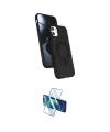 ieg™ iPhone 11 Kılıf İz Işık Koleksiyonu - Siyah 3D Antistatik Cam Ekran Koruyucu