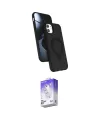 ieg™ iPhone 11 Kılıf İz Işık Koleksiyonu - Siyah Bilvis 5in1 3D Magic Cam Ekran Koruyucu