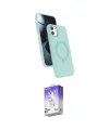ieg™ iPhone 11 Kılıf İz Işık Koleksiyonu - Siyah Bilvis 5in1 3D Magic Cam Ekran Koruyucu