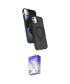ieg™ iPhone 11 Kılıf İz Işık Koleksiyonu - Siyah Bilvis 5in1 3D Magic Cam Ekran Koruyucu