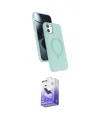 ieg™ iPhone 11 Kılıf İz Işık Koleksiyonu - Siyah Bilvis 5in1 5D Magic Hayalet Cam Ekran Koruyucu