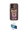 ieg™ iPhone 11 Kılıf İz Minimal Koleksiyonu - Siyah 3D Antistatik Cam Ekran Koruyucu
