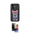 ieg™ iPhone 11 Kılıf İz Minimal Koleksiyonu - Siyah 3D Antistatik Mat Seramik Nano Ekran Koruyucu