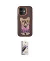 ieg™ iPhone 11 Kılıf İz Minimal Koleksiyonu - Siyah Bilvis 3D Mat Cam Ekran Koruyucu