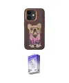 ieg™ iPhone 11 Kılıf İz Minimal Koleksiyonu - Siyah Bilvis 5in1 3D Magic Cam Ekran Koruyucu