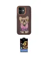 ieg™ iPhone 11 Kılıf İz Minimal Koleksiyonu - Siyah Buffer Hayalet Cam Ekran Koruyucu