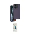 ieg™ iPhone 11 Kılıf Kıvılcım Çizgi Serisi - Şeffaf Pasifik Cam Ekran Koruyucu